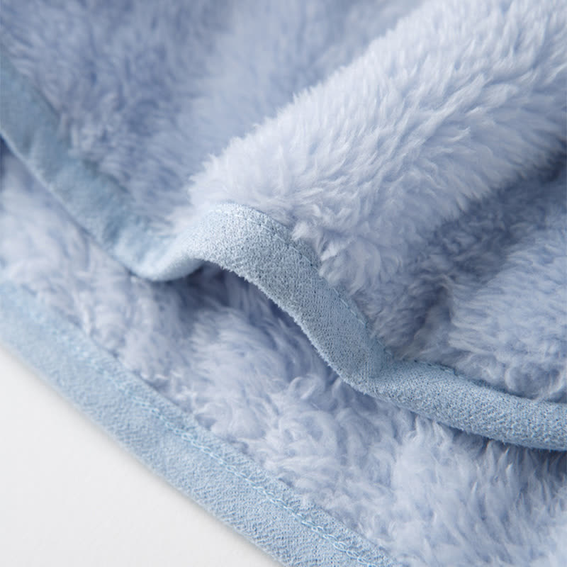 Kinder-Loungewear-Set aus Plüsch mit einfarbigen Knöpfen - image 8