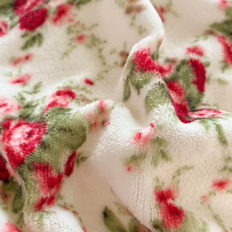 Romantische Vintage-Bettwäsche aus Samt mit Rosenmuster - image 6