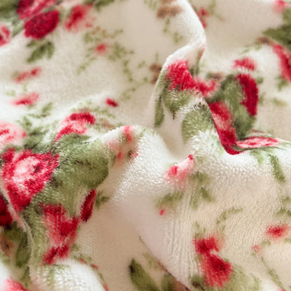 Romantische Vintage-Bettwäsche aus Samt mit Rosenmuster - image 6