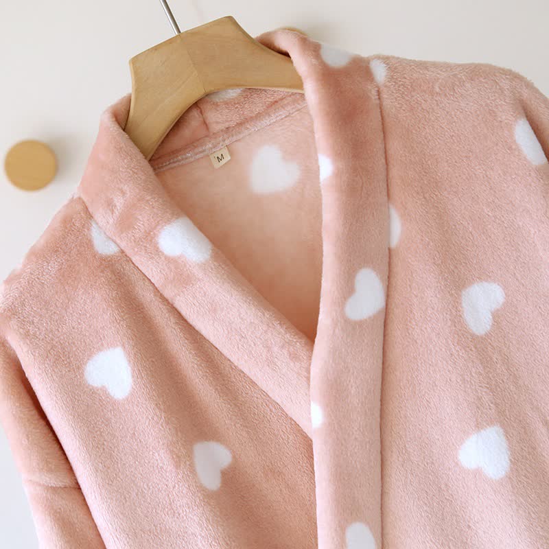 Partner-Kimono aus Plüsch mit Herzmotiv - image 6