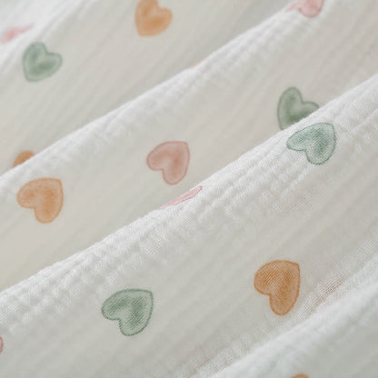 Buntes Herz-Pyjama-Set aus Baumwollgaze - image 3