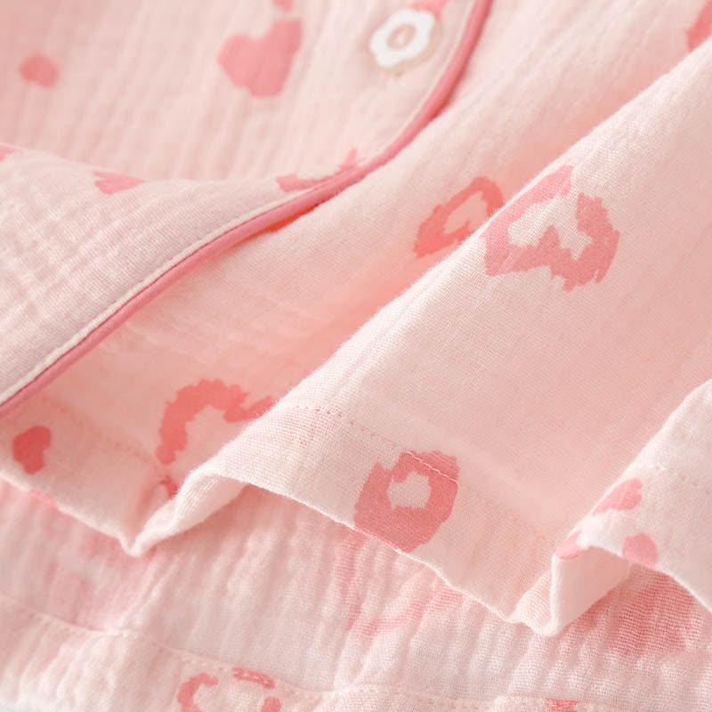 Pyjama-Set aus Baumwolle mit Herz-Leopardenmuster - image 8