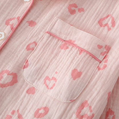 Pyjama-Set aus Baumwolle mit Herz-Leopardenmuster - image 4