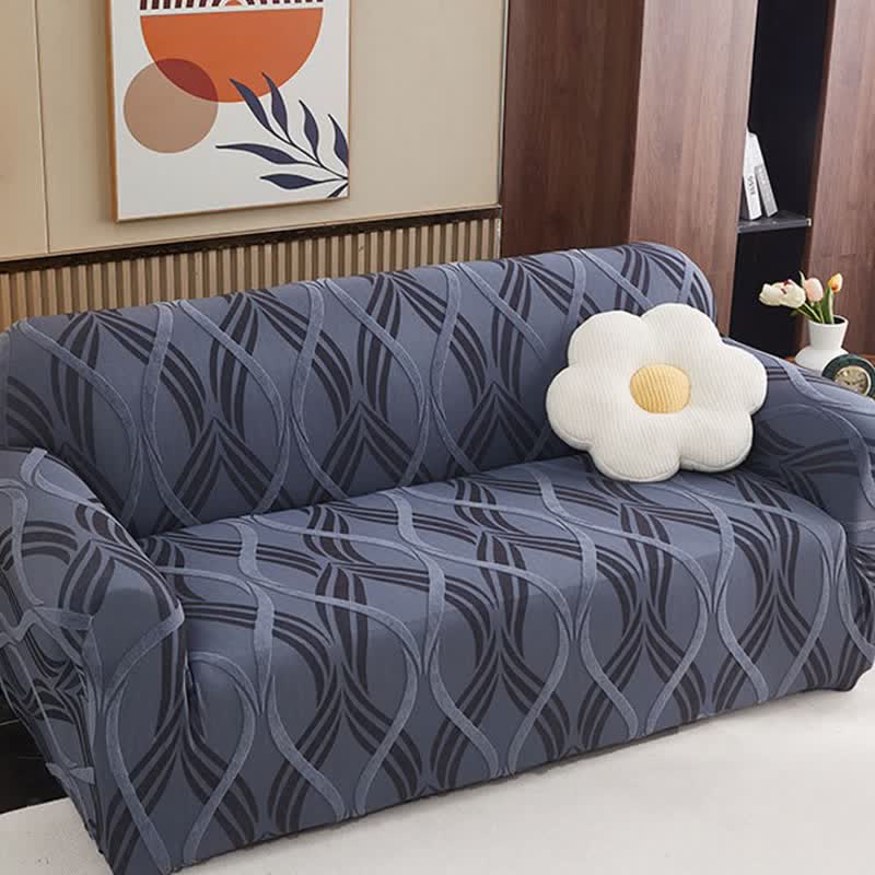 Jacquard-Elastik-Sofaüberzug mit rutschfester Oberfläche - image 1