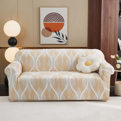 Jacquard-Elastik-Sofaüberzug mit rutschfester Oberfläche - Gelb - All-inclusive - 4-Sitzer 92" - 118" - image 14