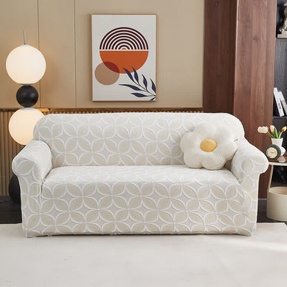 Hochelastischer 3D-Jacquard-Sofaüberzug - Beige - All-inclusive - 4-Sitzer 92" - 118" - image 15