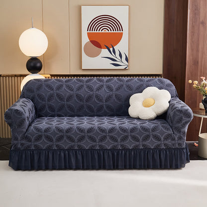 Hochelastischer 3D-Jacquard-Sofaüberzug - Braun - All-inclusive - 4-Sitzer 92" - 118" - image 7