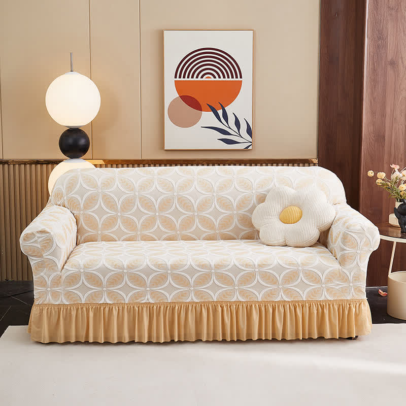 Hochelastischer 3D-Jacquard-Sofaüberzug - Gelb - Rock - 4-Sitzer 92" - 118" - image 14