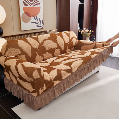 Jacquard-Blattmuster, elastischer Rundum-Überzug - image 1