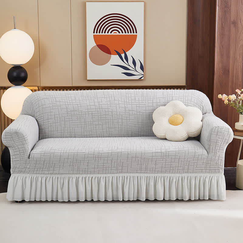 Elastischer, vollständig umschließender Universal-Überzug - Hellgrau - 4-Sitzer 92" - 118" - image 0