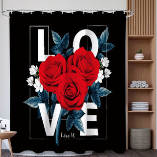 Duschvorhang mit LOVE-Buchstabenmuster - A - 180cm x 200cm - image 0
