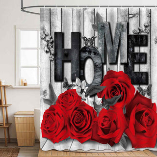 Duschvorhang mit romantischem Valentinstagsmotiv - A - 180cm x 200cm - image 0