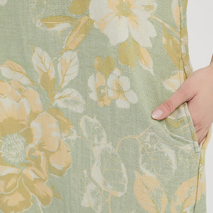 Jacquard-Nachthemd aus doppellagigem Gaze mit Blumenmuster - image 6