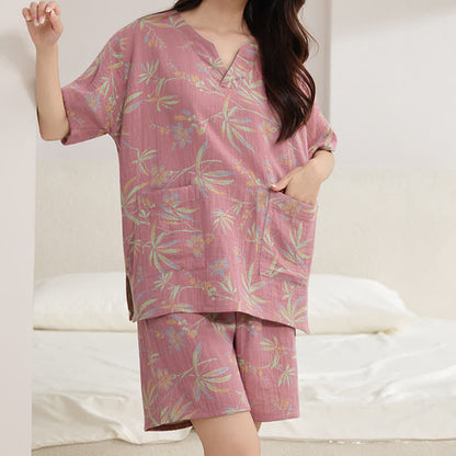 Atmungsaktives Kimono-Pyjama-Set aus Baumwollgaze - image 5
