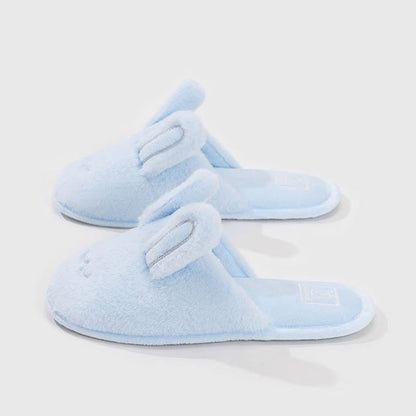 Niedliche, flauschige Hausschuhe mit geschlossener Zehenpartie in Hasenform - Blau - XL - image 7