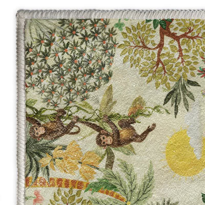 Rechteckiger Teppich mit tropischem Wildtiermotiv - image 4