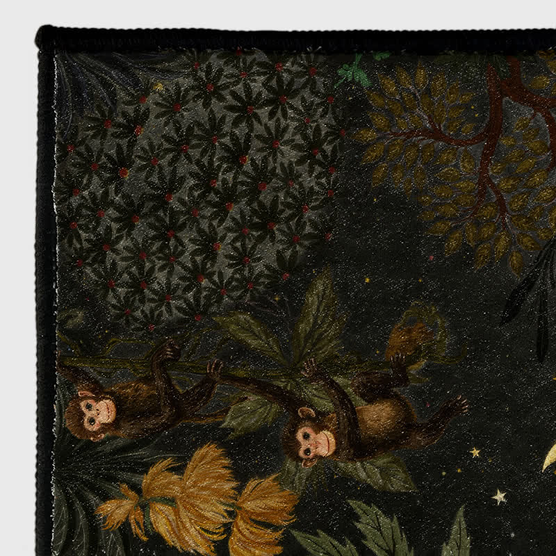 Rechteckiger Teppich mit tropischem Wildtiermotiv - image 10