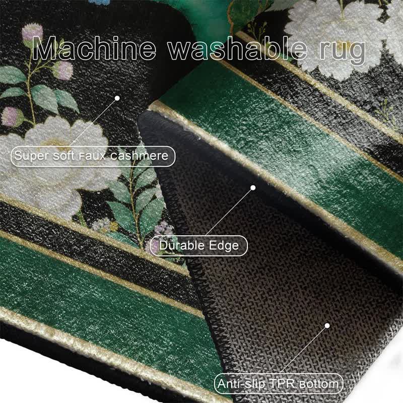 Eleganter, rutschfester Teppich mit Pfauenmuster - image 13