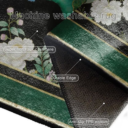 Eleganter, rutschfester Teppich mit Pfauenmuster - image 13