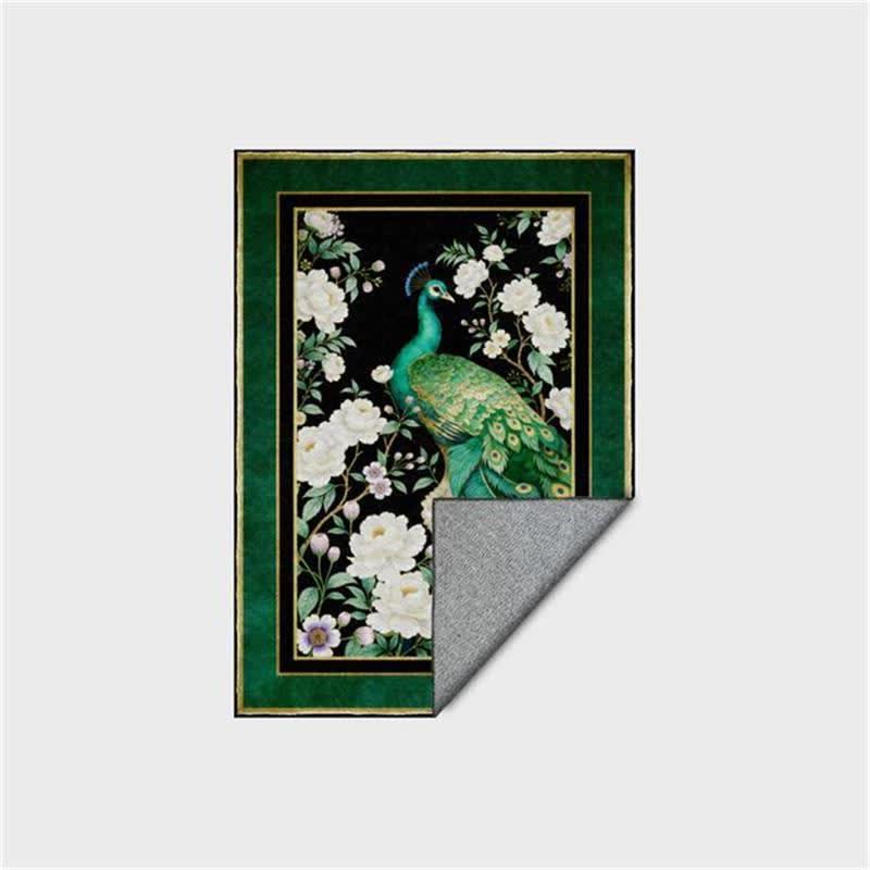 Eleganter, rutschfester Teppich mit Pfauenmuster - image 11