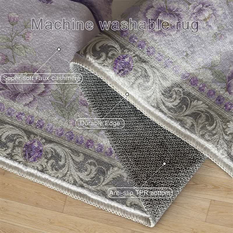 Eleganter, rutschfester Teppich mit Pfauenmuster - image 19
