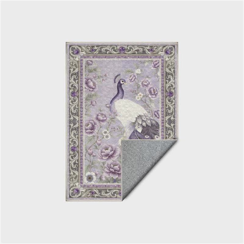 Eleganter, rutschfester Teppich mit Pfauenmuster - image 17