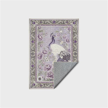 Eleganter, rutschfester Teppich mit Pfauenmuster - image 17