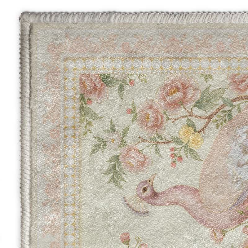 Eleganter, rutschfester Teppich mit Pfauenmuster - image 24
