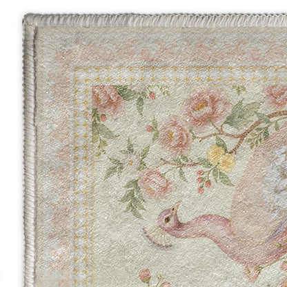Eleganter, rutschfester Teppich mit Pfauenmuster - image 24