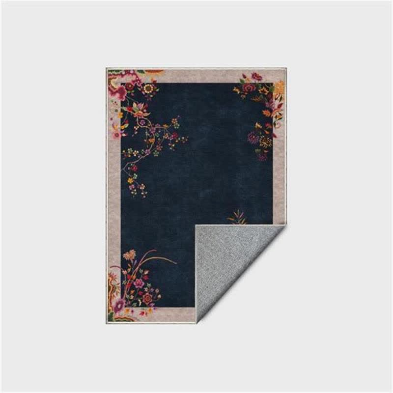 Orientalischer Chinoiserie-Teppich mit Blumenmuster, rutschfest - image 4