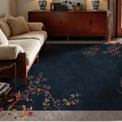 Orientalischer Chinoiserie-Teppich mit Blumenmuster, rutschfest - image 2