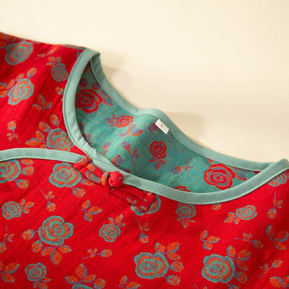 Orientalisches Vintage-Rosen-Baumwoll-Loungewear-Set - image 3