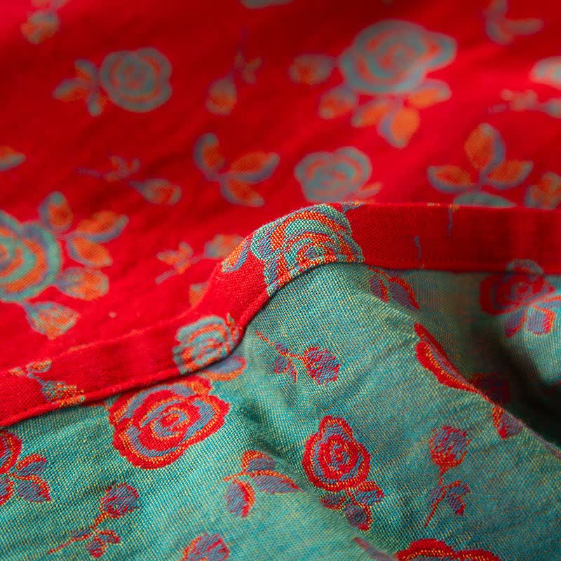 Orientalisches Vintage-Rosen-Baumwoll-Loungewear-Set - image 10
