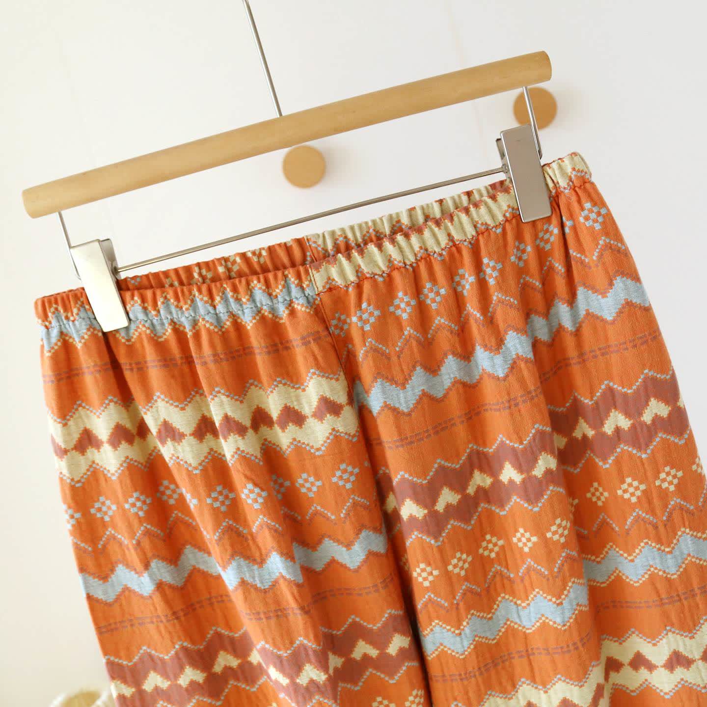Vintage Wave Baumwoll-Loungewear-Set für Paare - image 10
