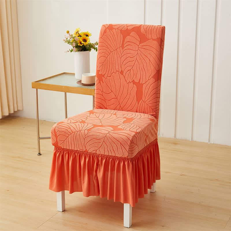 Jacquard Leaf Parsons Stuhlhusse - Orange - 6 Stück - Einheitsgröße - image 10