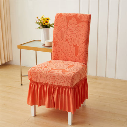 Jacquard Leaf Parsons Stuhlhusse - Orange - 6 Stück - Einheitsgröße - image 10