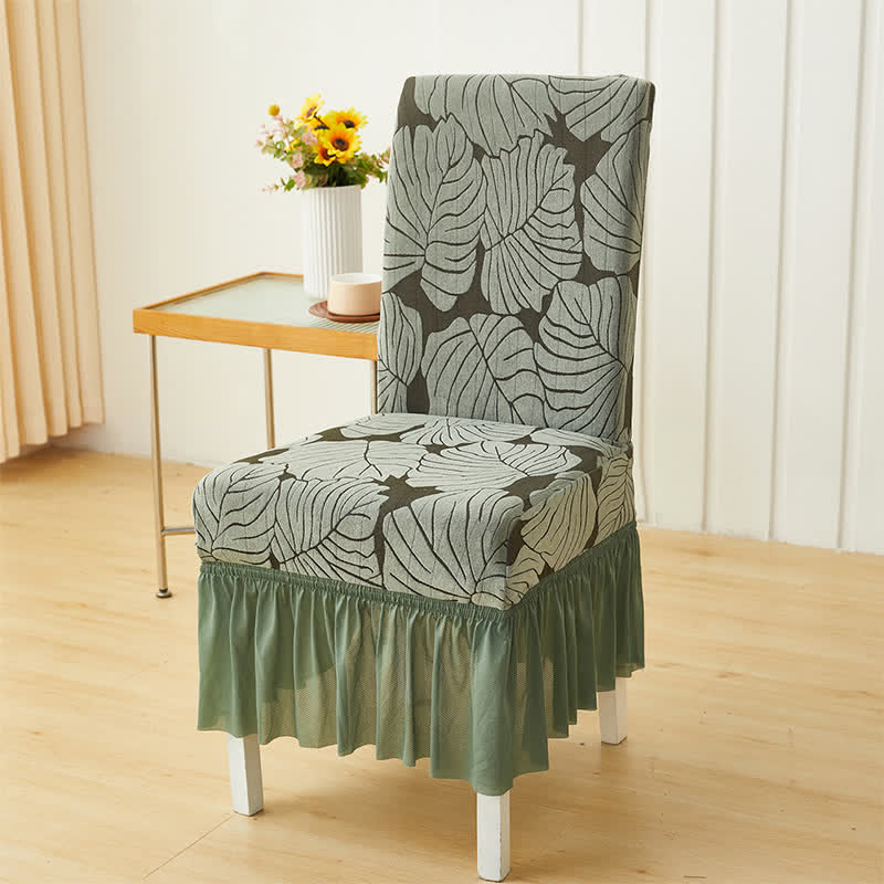 Jacquard Leaf Parsons Stuhlhusse - Grün - 6 Stück - Einheitsgröße - image 12