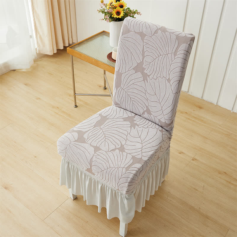 Jacquard Leaf Parsons Stuhlhusse - Silber - 6 Stück - Einheitsgröße - image 14