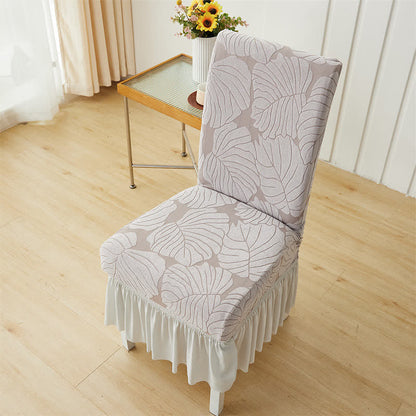 Jacquard Leaf Parsons Stuhlhusse - Silber - 6 Stück - Einheitsgröße - image 14
