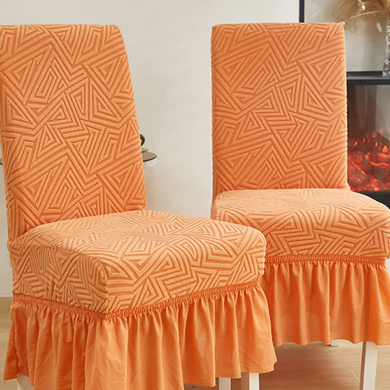 Geometrischer elastischer Stretch-Esszimmerstuhlbezug - image 3