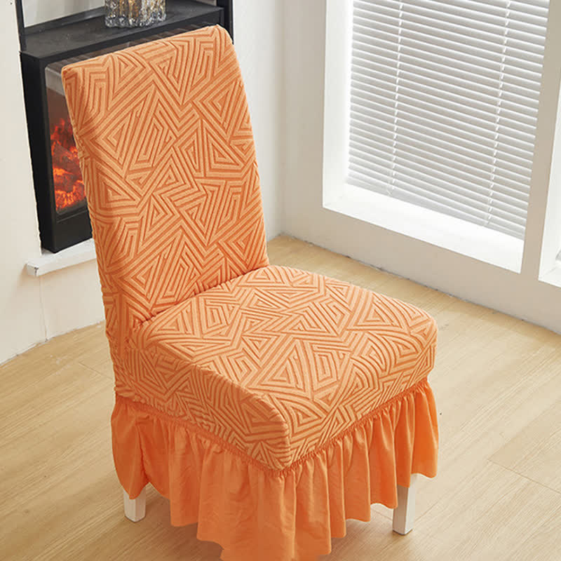 Geometrischer elastischer Stretch-Esszimmerstuhlbezug - image 5