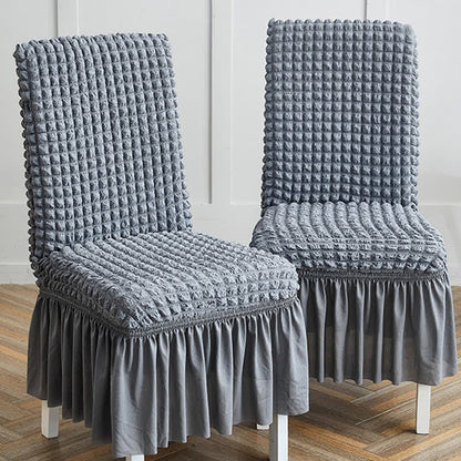 Seersucker-Stretch-Stuhlbezug mit Rüschensaum - image 19