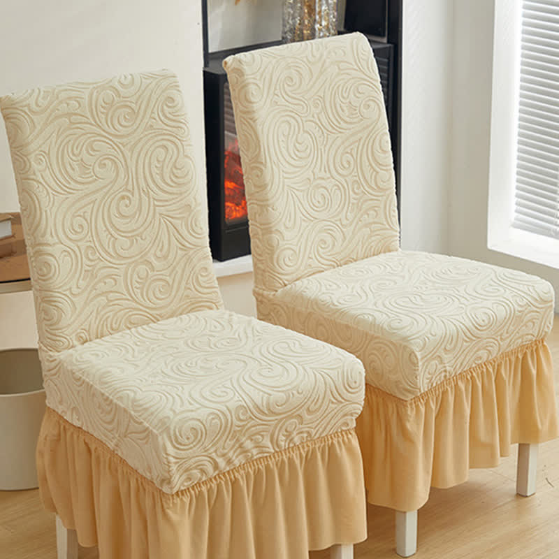 Universal Stretch Jacquard Esszimmerstuhlbezug - image 6