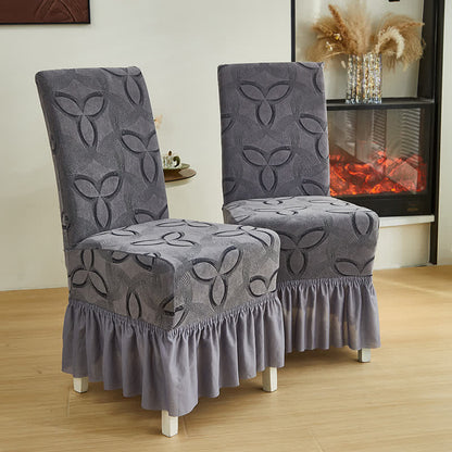 Stuhlhusse aus einfarbigem Stretch-Jacquard - image 3