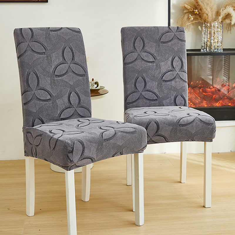 Stuhlhusse aus einfarbigem Stretch-Jacquard - image 5