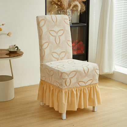 Stuhlhusse aus einfarbigem Stretch-Jacquard - Beige - 6 Stück - Rock - image 11