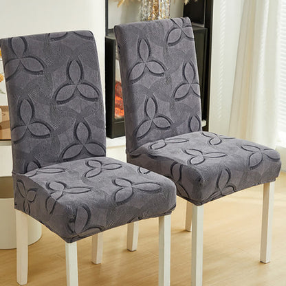 Stuhlhusse aus einfarbigem Stretch-Jacquard - image 6