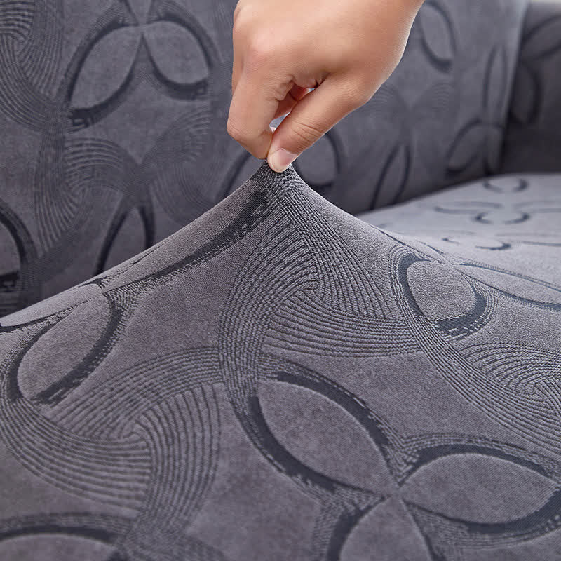 Stuhlhusse aus einfarbigem Stretch-Jacquard - image 9