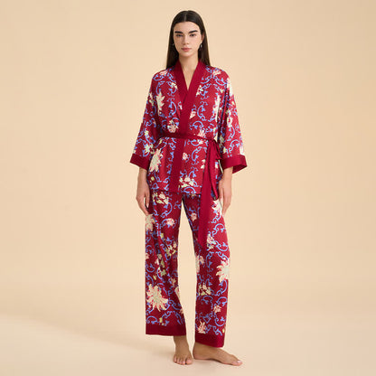 Loungewear-Set im Retro-Blumenkimono-Stil - image 2