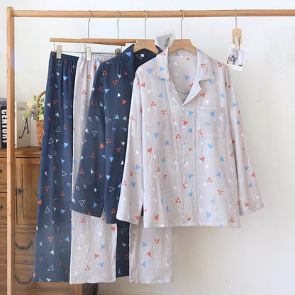 Unisex-Loungewear-Set aus Baumwolle mit geometrischem Dreieck - image 0